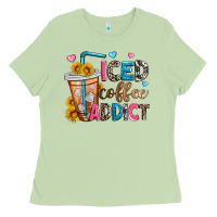 Matcha iced coffee addict Ladies Tee - Zillion Design Studio
