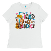 White iced coffee addict Ladies Tee - Zillion Design Studio