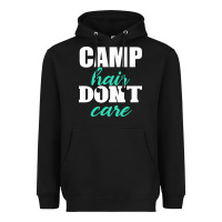 Black Camp Hair Don't Care Black Heavyweight Hoodie - Bettercallsaul