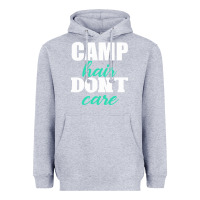 Heather Grey Camp Hair Don't Care Black Heavyweight Hoodie - Bettercallsaul