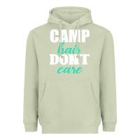 Matcha Camp Hair Don't Care Black Heavyweight Hoodie - Bettercallsaul