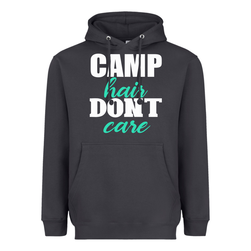 Camp Hair Don't Care Black Heavyweight Hoodie by Bettercallsaul | Teevron