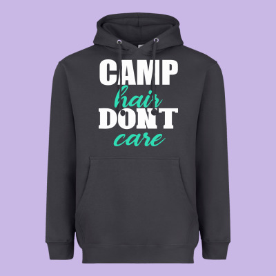 Camp Hair Don't Care Black Heavyweight Hoodie Designed By Bettercallsaul