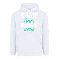 White Camp Hair Don't Care Black Heavyweight Hoodie - Bettercallsaul