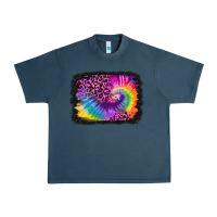 Midnight Navy tie dye leopard glitter background Urban Heavy Tee - Jasminsmagicworld