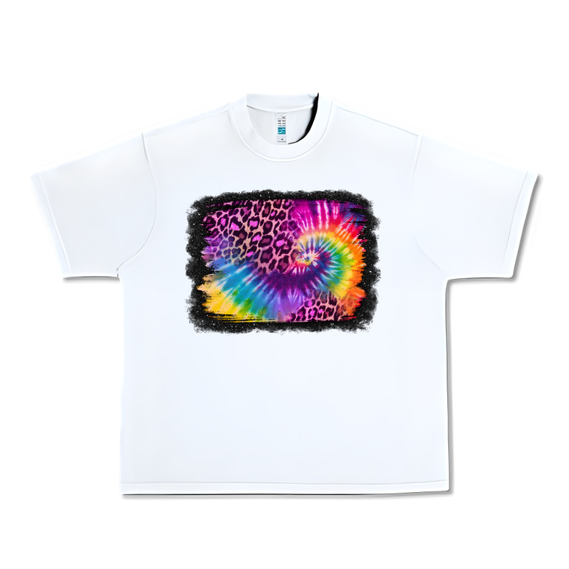 Tie Dye Leopard Glitter Background Urban Heavy Tee by Jasminsmagicworld | Teevron