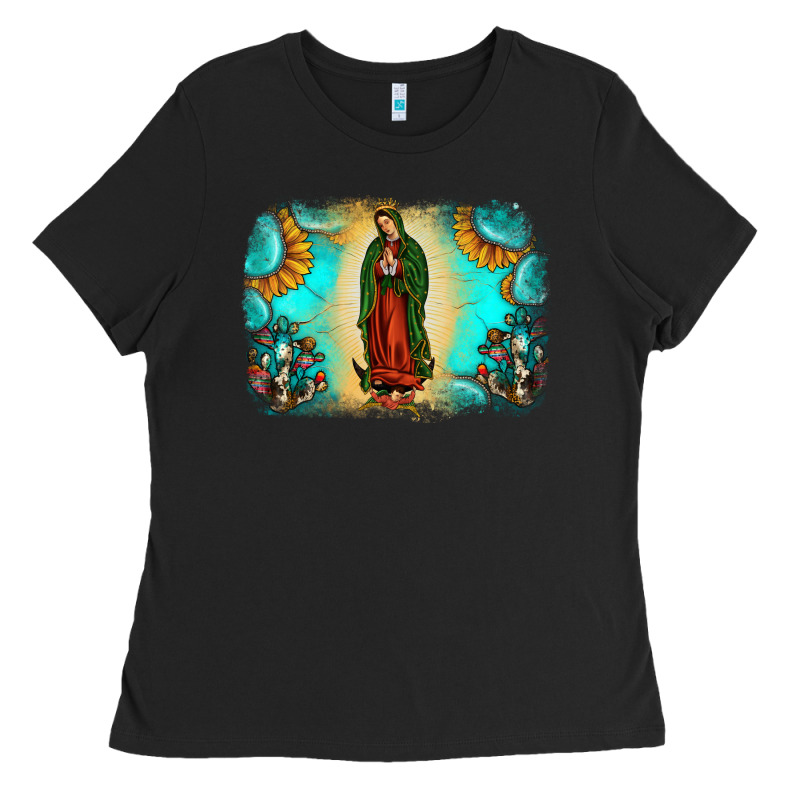 Gemstone Our Lady Of Guadalupe Ladies Tee by JahusDesignShop | Teevron