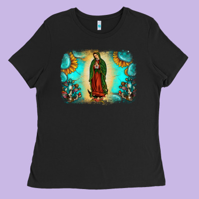 Gemstone Our Lady Of Guadalupe Ladies Tee Designed By Jahusdesignshop