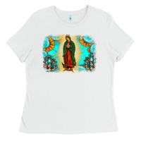 White gemstone our lady of guadalupe Ladies Tee - JahusDesignShop