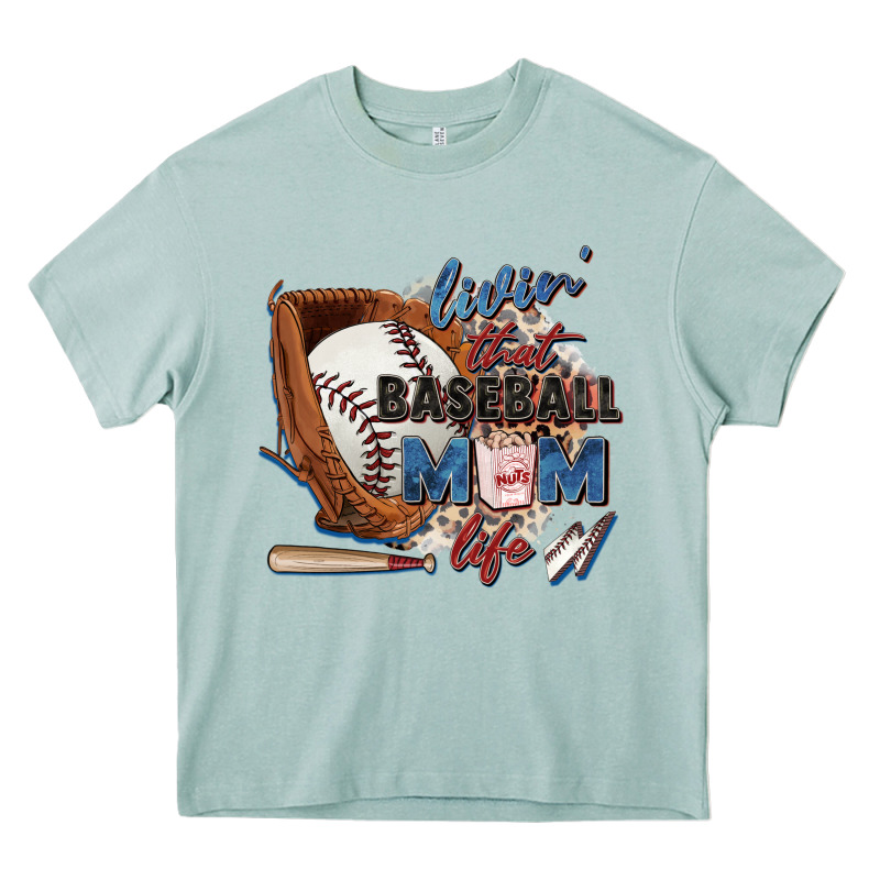 Livin' That Baseball Mom Life Heavy Core Tee by Zillion Design Studio | Teevron