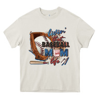 Cream livin' that baseball mom life Heavy Core Tee - Zillion Design Studio