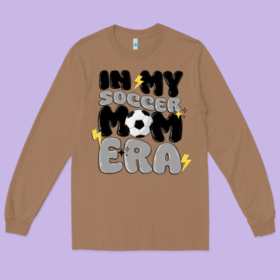 In My Soccer Mom Era Long Sleeve Tee Designed By Maliassmallbusiness