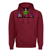 Burgundy spooky mimi libbey glass Zipper Hoodie - BundleAndBundleShop