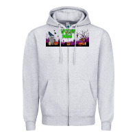 Heather Grey spooky mimi libbey glass Zipper Hoodie - BundleAndBundleShop