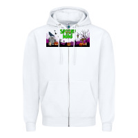 White spooky mimi libbey glass Zipper Hoodie - BundleAndBundleShop
