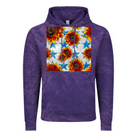 Cloud Purple patriotic sunflowers and stars Vintage Hoodie - BundleAndBundleShop