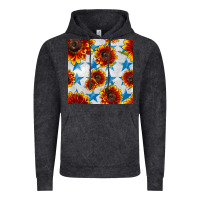 Vintage Black patriotic sunflowers and stars Vintage Hoodie - BundleAndBundleShop