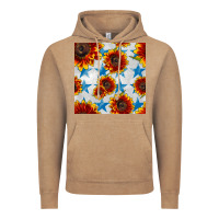 Vintage Coffee patriotic sunflowers and stars Vintage Hoodie - BundleAndBundleShop
