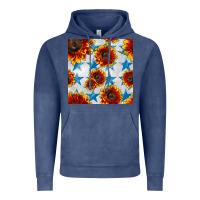 Vintage Denim patriotic sunflowers and stars Vintage Hoodie - BundleAndBundleShop