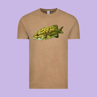Smallmouth Bass Fish Illustrations Vintage Tee Designed By Lillyallendesigns