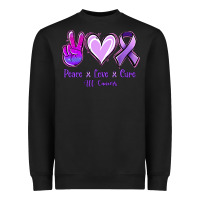 Black Peace Love Cure All Cancers Heavyweight Sweatshirt - Jasminsmagicworld