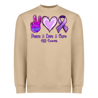 Mushroom Peace Love Cure All Cancers Heavyweight Sweatshirt - Jasminsmagicworld