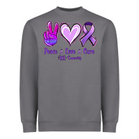 Storm Peace Love Cure All Cancers Heavyweight Sweatshirt - Jasminsmagicworld
