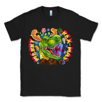 Black Merry Rexmas Classic Tee - CowhideDigitalArt