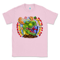 Bubblegum Pink Merry Rexmas Classic Tee - CowhideDigitalArt