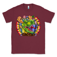 Burgundy Merry Rexmas Classic Tee - CowhideDigitalArt