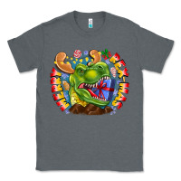 Charcoal Heather Merry Rexmas Classic Tee - CowhideDigitalArt