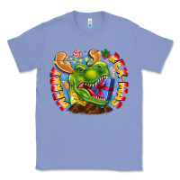 Colony Blue Merry Rexmas Classic Tee - CowhideDigitalArt