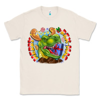 Natural Merry Rexmas Classic Tee - CowhideDigitalArt