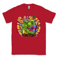 Red Merry Rexmas Classic Tee - CowhideDigitalArt