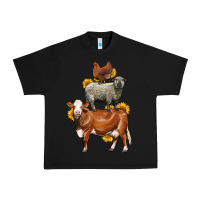 Black farm animals stack Urban Heavy Tee - LillyAllenDesigns