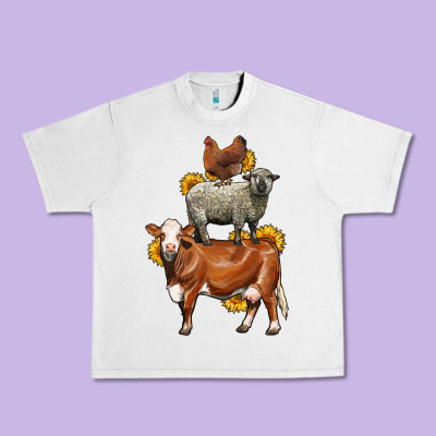 Farm Animals Stack Urban Heavy Tee Designed By Lillyallendesigns