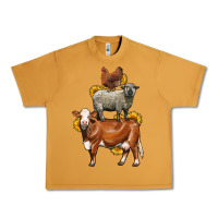 Peanut Butter farm animals stack Urban Heavy Tee - LillyAllenDesigns