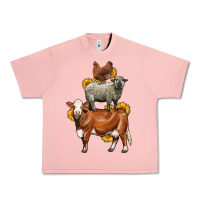 Salmon farm animals stack Urban Heavy Tee - LillyAllenDesigns