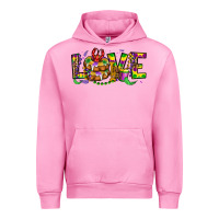 Fuchsia Pink mardi gras love Urban Hoodie - OliviaCreatesArt