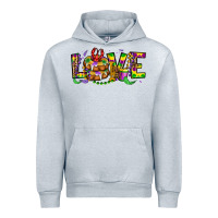 Heather Grey mardi gras love Urban Hoodie - OliviaCreatesArt