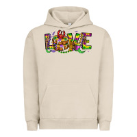 Pigment French Oak mardi gras love Urban Hoodie - OliviaCreatesArt