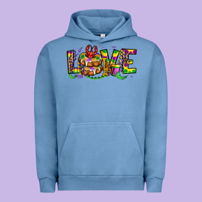 Mardi Gras Love Urban Hoodie Designed By Oliviacreatesart