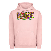 Pigment Salmon mardi gras love Urban Hoodie - OliviaCreatesArt