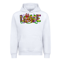 White mardi gras love Urban Hoodie - OliviaCreatesArt