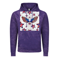Cloud Purple patriotic eagle wing Vintage Hoodie - BundleAndBundleShop