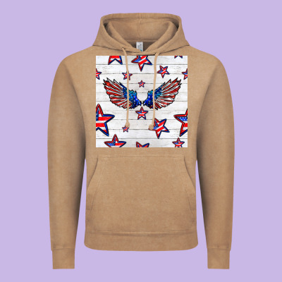Patriotic Eagle Wing Vintage Hoodie Designed By Bundleandbundleshop