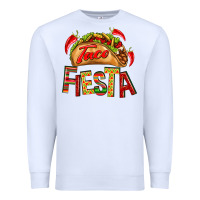 White Taco Fiesta Premium Sweatshirt - texasbilliewilder