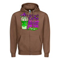 Chestnut this witch needs coffee before any hocus pocus Zipper Hoodie - BundleAndBundleShop