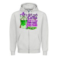 Dove Grey this witch needs coffee before any hocus pocus Zipper Hoodie - BundleAndBundleShop