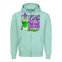 Seafoam this witch needs coffee before any hocus pocus Zipper Hoodie - BundleAndBundleShop